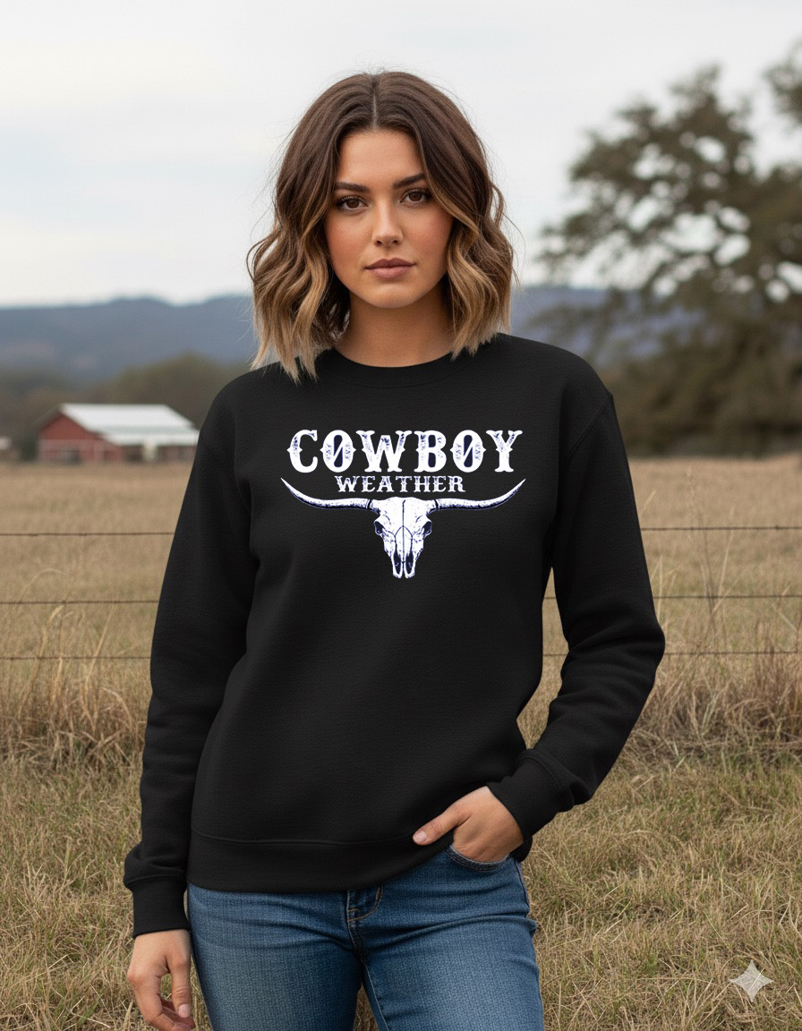 cowboy weather sweatshirt