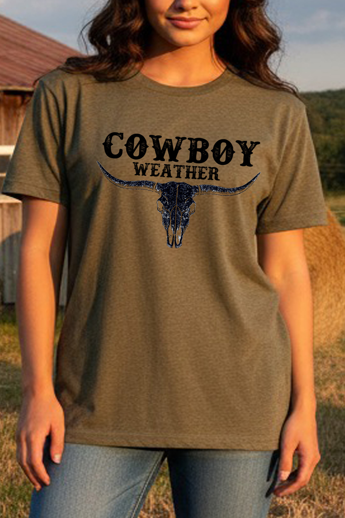 cowboy weather t shirt