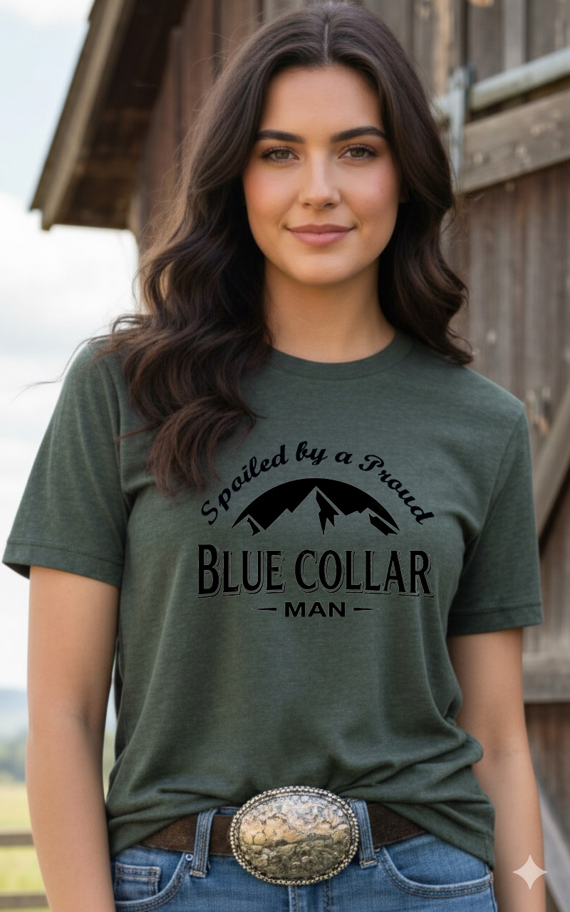 green blue collar man
